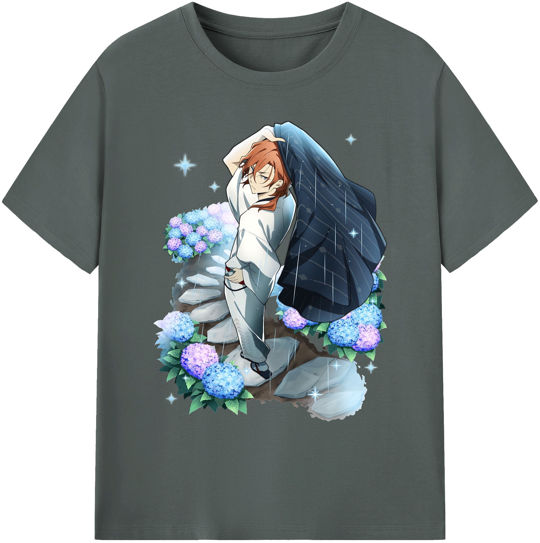 （画像用） 文豪ストレイドッグス Bungo Stray Dogs 綿100％ メンズ半袖Tシャツ｜肌触りやわらか＆通気性
